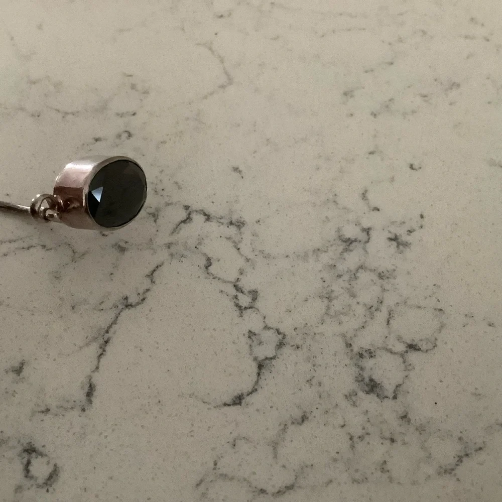 Vintage Haribou black onyx sterling bangle bracelet 925 Scandinavian Danish MCM
